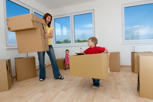 Professional movers handling furniture during local removals in Sevenkings
